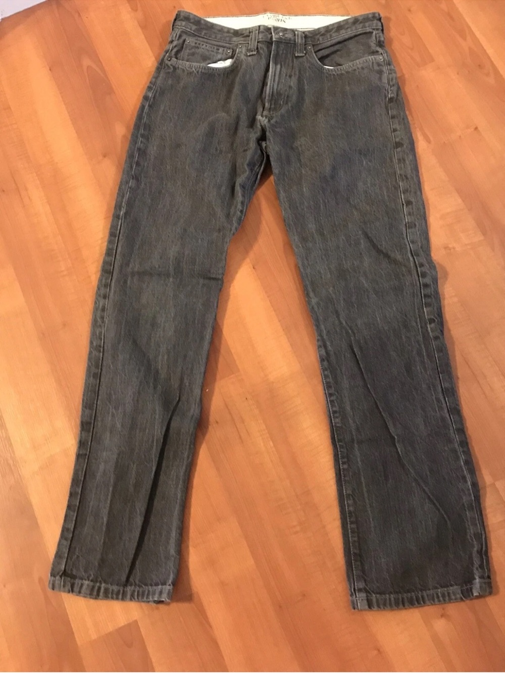 Lands End Canvas Mens  1963 32/34 Straight Fit  Grey Jeans